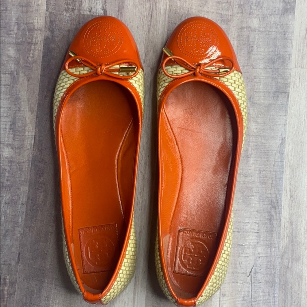 Orange & Tan Michael Kors Flats